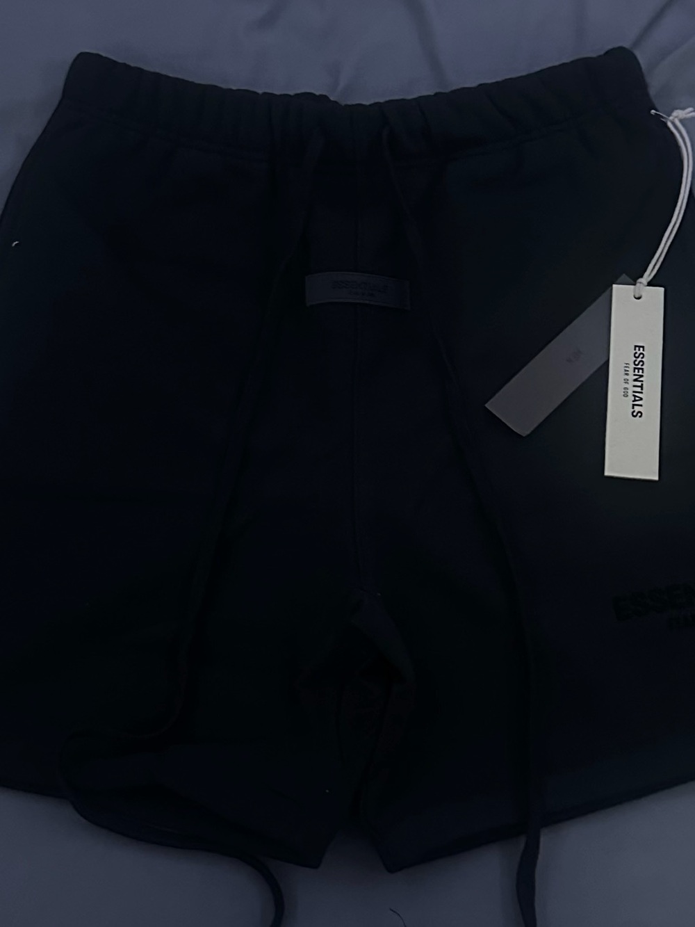 Essentials Men's Black Athletic Fleece Shorts